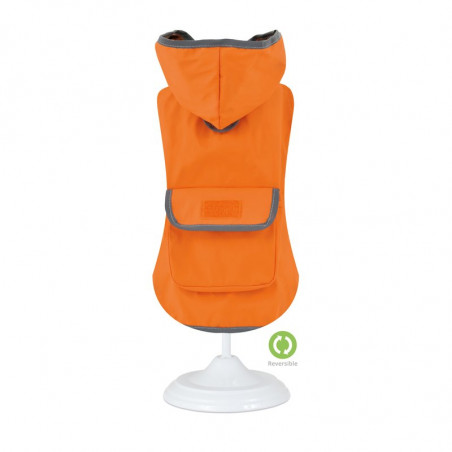 IMPERMEABLE REVERSIBLE CAMUFLAJE-NARANJA PARA PERROS
