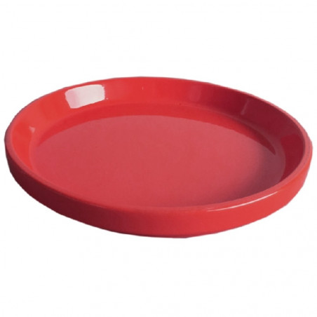 PLATO BARRO ESMALTADO EN ROJO