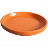 PLATO BARRO ESMALTADO EN NARANJA