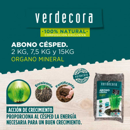 ABONO ORGANOMINERAL CESPED VERDECORA