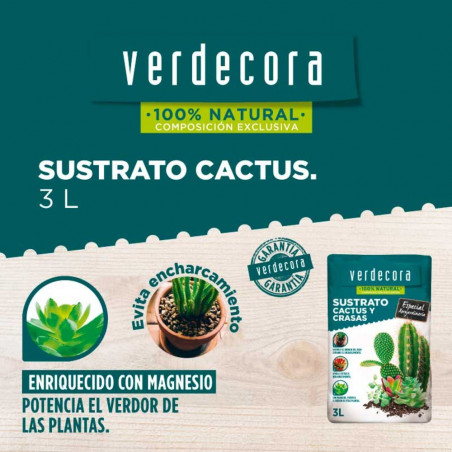 SUSTRATO CACTUS Y CRASAS VERDECORA
