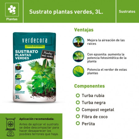 SUSTRATO PLANTAS VERDES VERDECORA