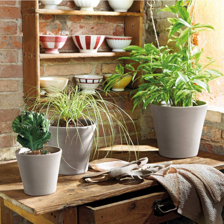 MACETA VASO CONO CHOCOLATE