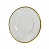 PLATO VIDRIO BORDE DORADO