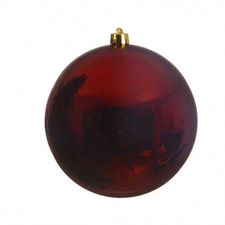 BOLA PLÁSTICO BURDEOS NAVIDAD