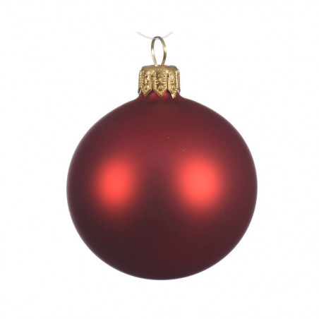 SET 4 BOLAS CRISTAL 10CM ROJO