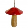 SETA MADERA COLGANTE ROJO