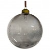 BOLA CRISTAL FLOR GRABADA GRIS