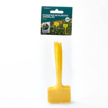 ETIQUETAS AMARILLAS PINCHO 13,5 CM VERDECORA