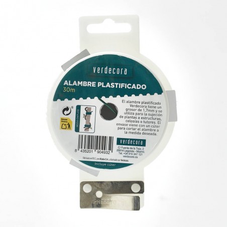 ALAMBRE PLASTIFICADO 30M D0.4MM VERDECORA