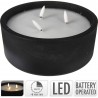 VELA CEMENTO LED REDONDA GRIS