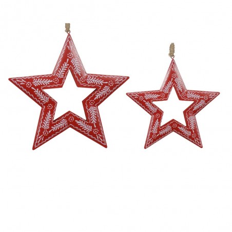 ESTRELLA METÁLICA ROJO-BLANCO