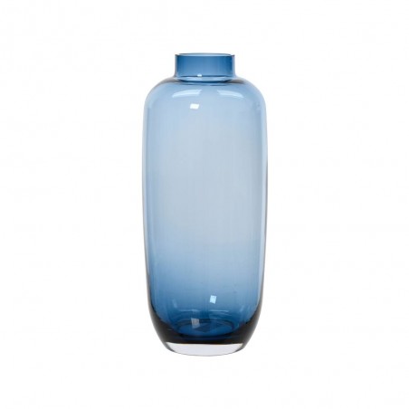 JARRÓN CRISTAL AZUL