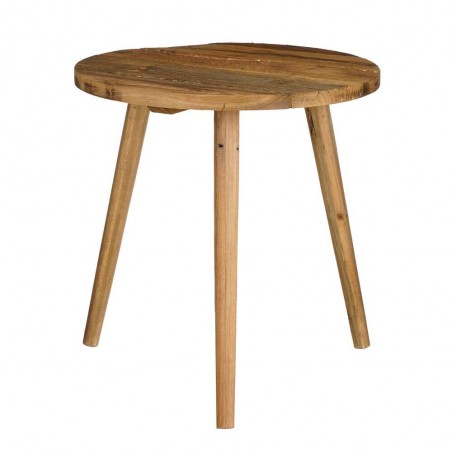 MESA AUXILIAR DE MADERA RECICLADA MARRÓN