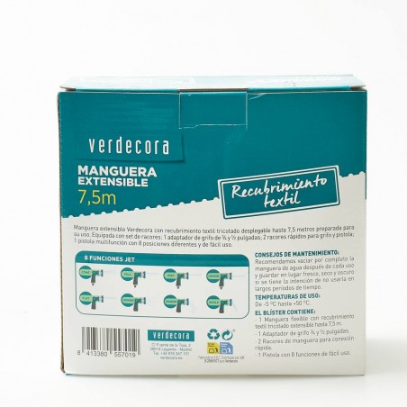 MANGUERA EXTENSIBLE CON PISTOLA VERDECORA