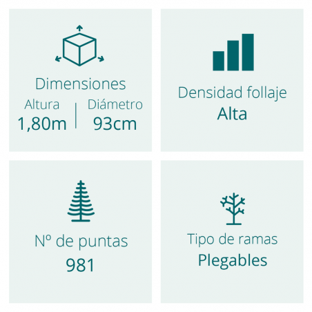 ABETO KILLINGTON ARTIFICIAL PREILUMINADO NAVIDAD