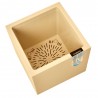 MACETA CUBO MILLENNIUM BLANCO PERLA RESERVA DE AGUA