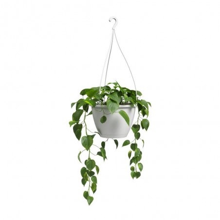 MACETA ALGARVE CON COLGADOR BLANCO