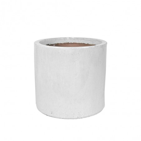 MACETA CILINDRO ORIENT GLAZED BLANCO