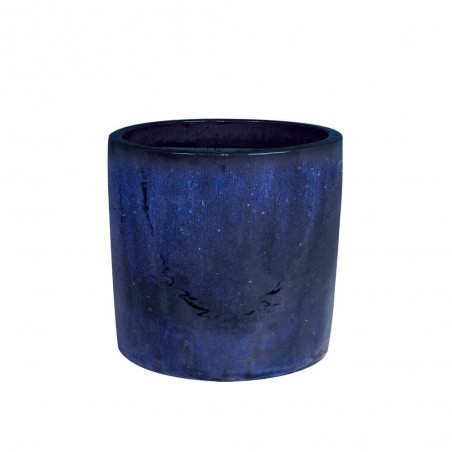 MACETA CILINDRO ORIENT GLAZED AZUL