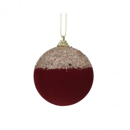 BOLA VELVET BURDEOS GLITTER