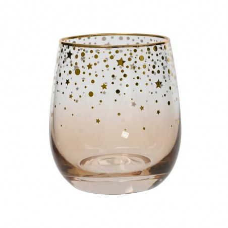 VASO SPARKLE ÁMBAR DORADO
