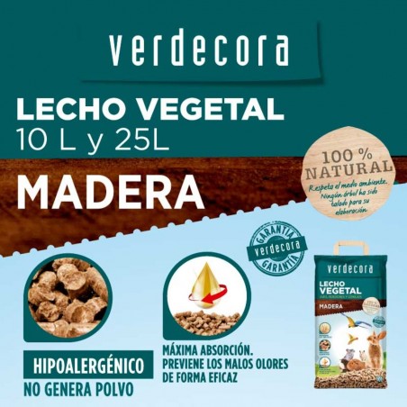 LECHO PARA PAJAROS Y ROEDORES MADERA VERDECORA