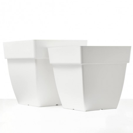 MACETA CUADRADA CAPRI BLANCO
