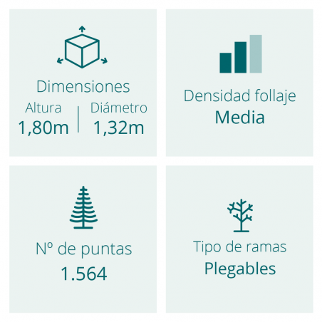 ABETO GRANDIS NEVADO + MICROLED ARTIFICIAL NAVIDAD