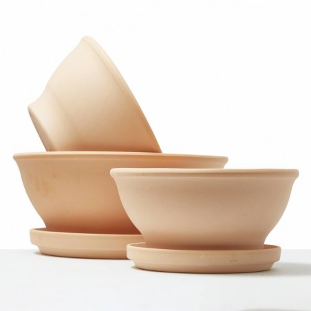 MACETA BOWL BARRO BLANCO