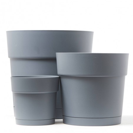 MACETA CAPRI CILINDRO AZUL