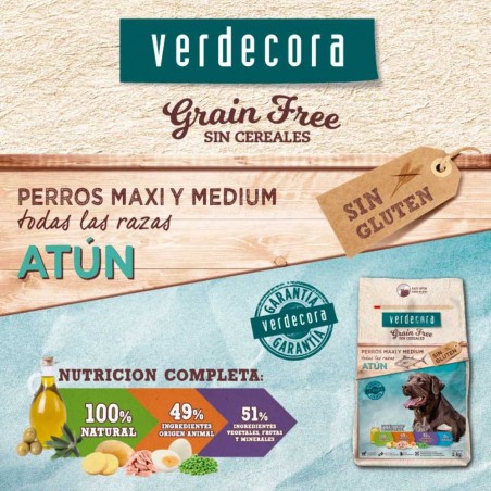 PIENSO GRAIN FREE ADULTO ATÚN VERDECORA