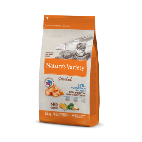 PIENSO GATO NATURE´S VARIETY SELECTED ESTERELIZADO ADULTO SALMÓN