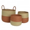 CESTA TEJA Y BEIGE