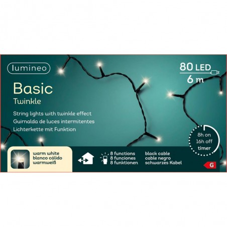 GUIRNALDA BLANCO CÁLIDO BASIC LED NAVIDAD