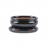 TIESTO OVAL CON PLATO NEGRO