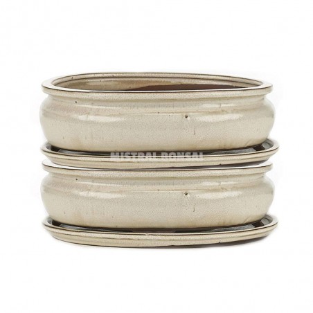 TIESTO OVAL CON PLATO CREMA