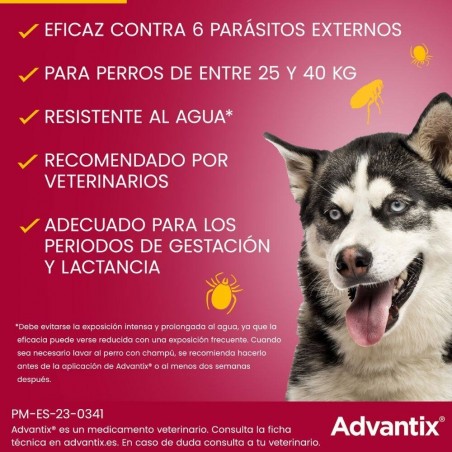25-40KG PIPETA ADVANTIX PARA PERROS