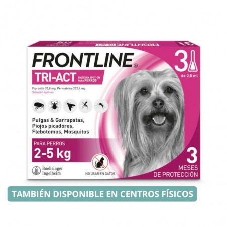 2-5KG FRONTLINE TRI-ACT PIPETA ANTIPARASITARIA PARA PERRO