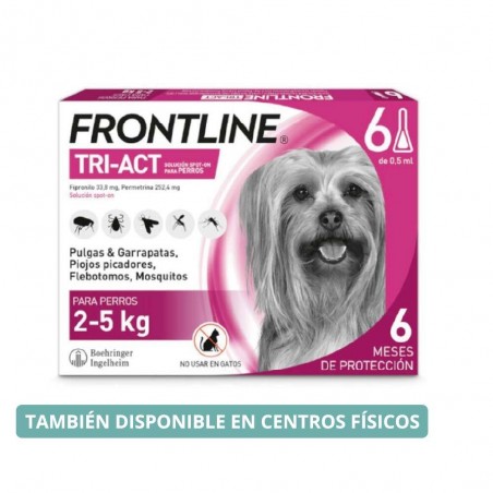 2-5KG FRONTLINE TRI-ACT PIPETA ANTIPARASITARIA PARA PERRO