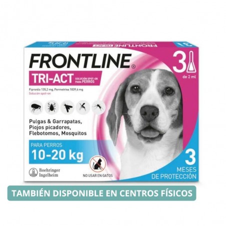 10-20KG FRONTLINE TRI-ACT PIPETA ANTIPARASITARIA PARA PERRO
