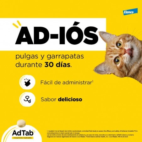 0,5-2KG COMPRIMIDO MASTICABLE ANTIPARASITARIO ADTAB GATO 12MG