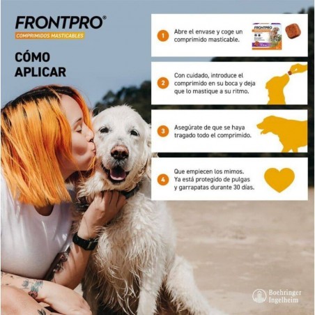 FRONTPRO COMPRIMIDO MASTICABLE ANTIPARASITARIO PARA PERRO 3CP