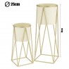 MACETERO BLANCO PEDESTAL DORADO