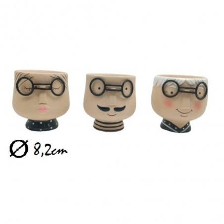 MACETERO CARITA CON GAFAS