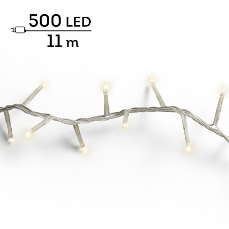 GUIRNALDA BLANCO CÁLIDO COMPACT LED TRANSPARENTE