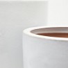 MACETA CAMPANA ORIENT GLAZED BLANCO