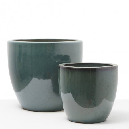 MACETA CAMPANA ORIENT GLAZED ESMERALDA