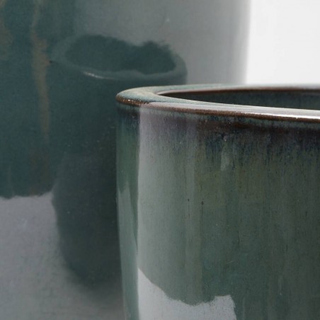MACETA CAMPANA ORIENT GLAZED ESMERALDA