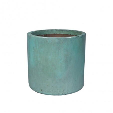 MACETA CILINDRO ORIENT GLAZED ESMERALDA